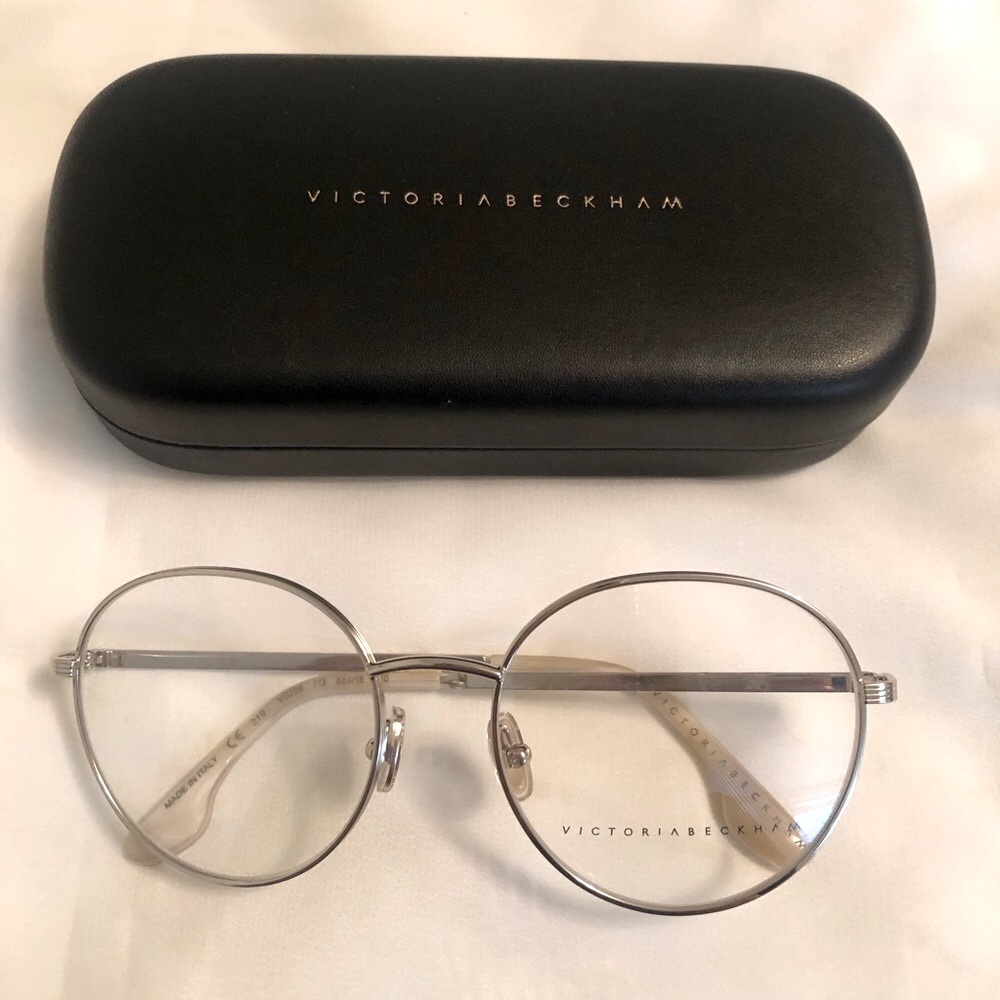 Victoria Beckham Shinny Silver Oversized glasses